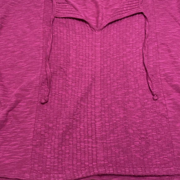 Prana Fuchsia Pintuck Pleated Organic Cotton Blend Sleeveless Top - Picture 6 of 7